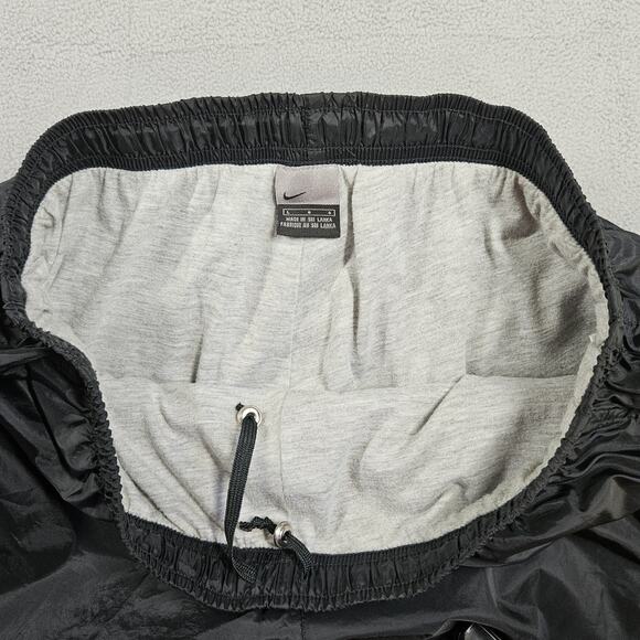 Vintage Nike Track Pants Mens Sz L Windbreaker Lined Black Lightweight Gray Tag - Picture 8 of 15